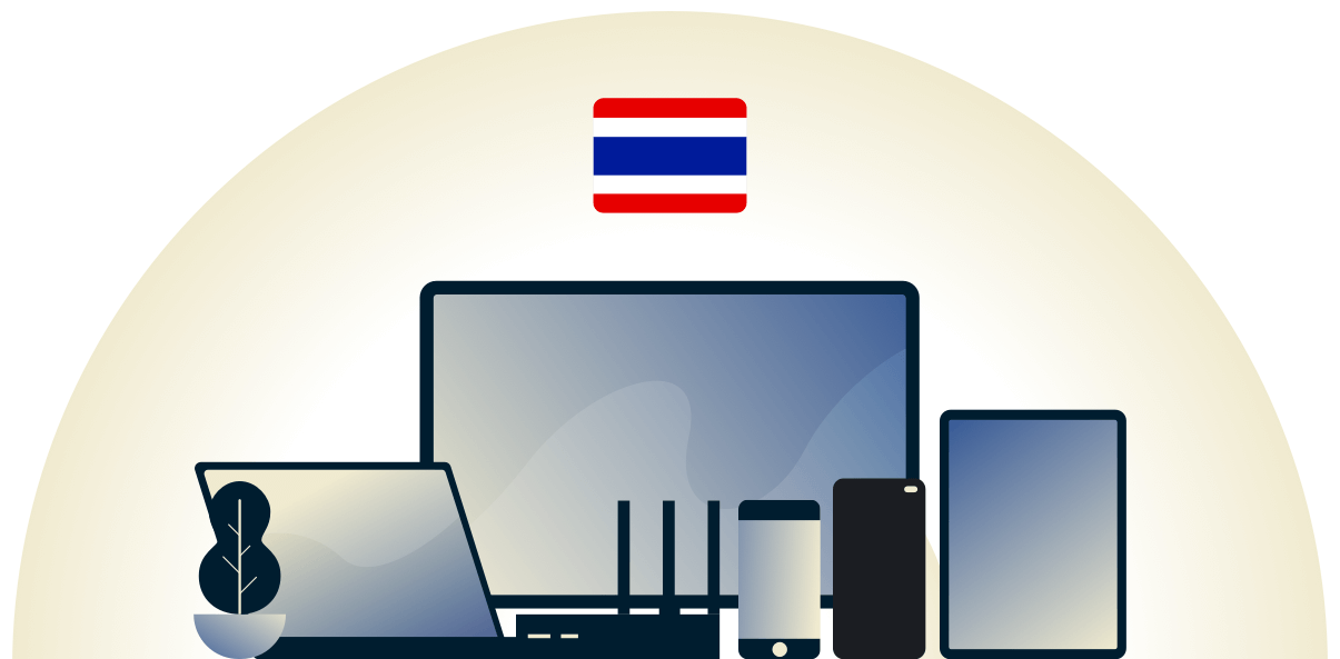 VPN ประเทศไทยที่กำลังปกป้องอุปกรณ์หลากหลายชนิด